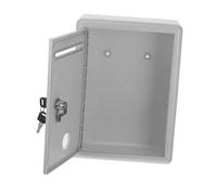 PartyKindom Lockable Wall Mounted Suggestion Box Metal and Plastic Donation and Ballot Collection Box for Office Home for Feedback and Charity