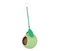 PartyKindom Lovely Shape Parrot Nest Coconut Shell Birdhouse for Budgies Finches Pomegranate Design Easy to Install Provides Warmth Hideaway From Elements Outdoor Birdhouse Decor
