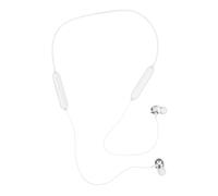 PartyKindom Magnetic Wireless Earbud Neckband Stereo Earpiece with Dual Handle Lightweight Sweatproof Sports Headphones for Running Gym Biking Playtime Secure Fit White