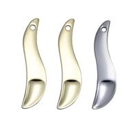 PartyKindom Makeup Dig Spoon Makeup Pick Stick 3Pcs Compact Portable Zinc Alloy Spoons for Face Cream Eye Cream Travel and-The-Go Use