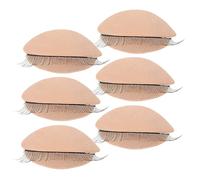 PartyKindom Mannequin Head Replacement Eyelash Eyelids 3 Pairs 3.00X1.50X1.00Cm Silicone Delicate Workmanship Lifelike Design for Eyelash Extension Practice