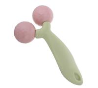PartyKindom Manual Face Roller Massager 3d V-shaped Handheld Skin Care Tool Green Facial Massage Roller for Wrinkle Reduction and Skin Firming