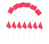 PartyKindom Marker Flags with Steel Wire Red 60pcs Triangle Weather Resistant High Visibility Pvc Flags for Lawn and Garden Irrigation Systems for Landscaping and Navigation