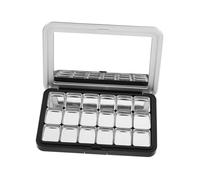 PartyKindom Matte Black Magnetic Empty Eyeshadow Palette DIY Makeup Organizer for Blush Lipstick Highlighter Storage Travel Kit