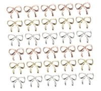 PartyKindom Metal Bowknot Nail Art Studs for Natural Artificial Nails Apply Compatible with Daily Wear Rhinestone for Unique Manicure Designs