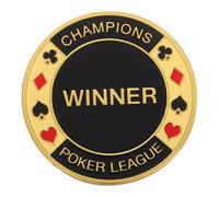 PartyKindom Metal Poker Card Protector for Men Vintage Lucky Horseshoe Coin Design Sturdy Poker Accessories for Collectors and Souvenir