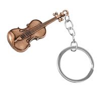PartyKindom Metal Retro Violin Keychain Music Pendant Unique Hanging Decoration for Bags and Backpacks Men'S Accessory