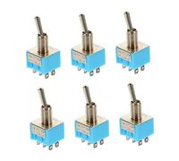 PartyKindom Metal Rocker Toggle Switch 6mm for Electric Guitar 6pcs Easy Installation with 3 Positions Guitar Rocker Selector for Practice and Performance Use