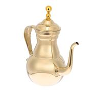 PartyKindom Middle Eastern Style Stainless Steel Coffee Pot with Filter Capacity Long Narrow Spout Pouring Kettle for Home and Restaurant Use Decorative Multi Function Brewing Pot