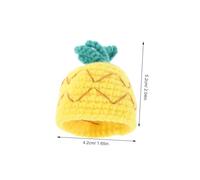 PartyKindom Mini Knitted Banana Fresh Keeping Hat for Fruit with Sturdy Water Locking Design Cute Beanie for Doll Accessories and Holiday Decorations Reusable Crochet Cap for Festive Parties