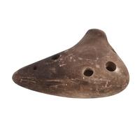 PartyKindom Mini Ocarina 6 Hole Musical Instrument Ceramic Wind Instruments Small Ocarina Clay Dark Brown