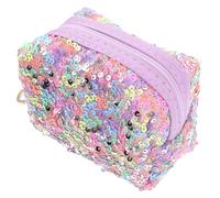 PartyKindom Mini Sequin Coin Purse Keychain for Change Wallet with Sparkling Glitter Small Pouch for Coins and Keys Cute Rainbow Color Accessory