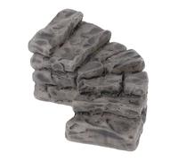 PartyKindom Miniature Curved Stone Steps and Garden Stairs Accessories for Fairy House Outdoor Decor, Micro Landscape Figurines for Pond and Lawn Decoration