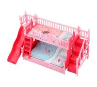 PartyKindom Miniature Doll Bunk Bed Accessory Set Bed for Dolls for Creative Play and Decoration Dollhouses Safe and Design for Endless Fun