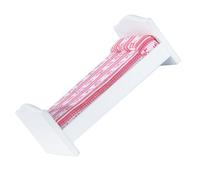 PartyKindom Miniature Doll House Bed Red White Striped Furniture Ornament for Bedroom Decor Density Board Material with Wear Resistance Elegant Mini Furnishing Adornment for Mini Houses
