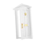 PartyKindom Miniature Dollhouse Door Prop: 1:12 Scale Fairy Door That Open for Kids Room DIY Decoration - Dollhouse Furniture - Fair Garden Ornament Accessories