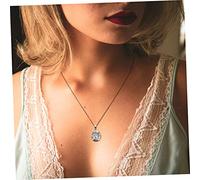 PartyKindom Minimalist Silver Rose Pendant Necklace for Women Delicate Zircon Choker with Clover Design Stylish and Romantic Jewelry Parties and Everyday Wear