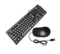 PartyKindom Modern Black Keyboard and Mouse Combo, Sturdy Abs Material with 104 Keys, Sturdy Computer Accessory for Office and Home Use Random Style