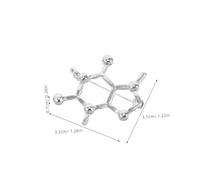 PartyKindom Molecular Biology Brooch Pin Metal Badge for Women Clothing Decoration Durable Chemistry Formula Accessory Student Gift