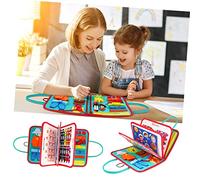 PartyKindom Montessori Busy Board Educational Sensory Activity with Color and Shape Learning Fine Motor Skill Development Portable Early Learning Preschool