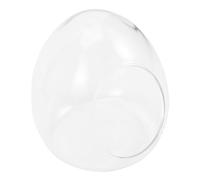 PartyKindom Moss Terrarium Glass Container for Indoor Plant Propagation Large 15x17cm Ecological Bottle Egg Shape Design for Micro Landscape Decoration