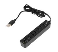 PartyKindom Multi-function Data USB Hub with 6 Ports and Wear-resistant Plastic Material, Practical USB Splitter Expansion Adapter for Laptop, for Desktop and Travel Use