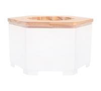 PartyKindom Multi-functional Hamster Litter Box and Gerbil Sand Bath Box with Easy to Clean Detachable Design in Khaki Abs Material, Compact and Adorable Small Animal Bath Tub for Home Use