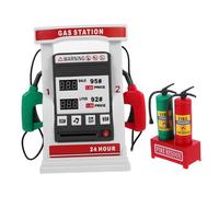 PartyKindom Multifunctional DIY Gas Station Model Kit with Voice Prompt and Intelligent Counting Self-service Dual Nozzle Design Educational for Boys and Smooth Edges for Safe Learning and