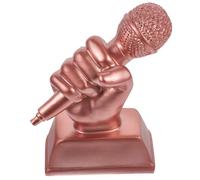PartyKindom Music Trophy Microphone Ornament for Singing Competitions Resin Award for Boys Music Contests Collectible