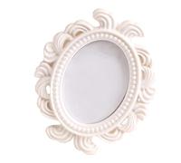 PartyKindom Nail Display Frame Resin 5.9x4.3x0.9in White European Style Retro Decorative Simple Versatile Practical Nail Tip Display Container for Home Use Props