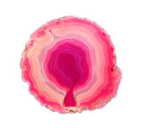 PartyKindom Natural Agate Stone Coaster Round Wine Cup Mat Rose Red High Temperature Resistant Absorbent Drink Coaster for Home Table Decor