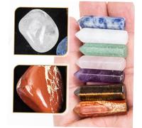 PartyKindom Natural Amethyst Crystal Stones Hexagonal Pillars for Meditation Yoga Therapy Decorative Healing Accessory with Comfortable Massage Feel Gift for Relaxation and Stress Relief