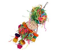 PartyKindom Natural Hanging Parrot Shredding for Cage Birds Chewing and Foraging for Cockatiel Budgie and Birds Engaging Bite and Play Accessory to Reduce Destruction and Promote Activity