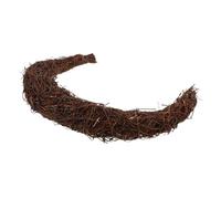 PartyKindom Natural Rattan Moon Shaped Wreath Base for DIY Crafts Unique Festive Holiday Decor Reusable Ring for Christmas Wedding Seasonal Indoor and Shaded Outdoor Decorations