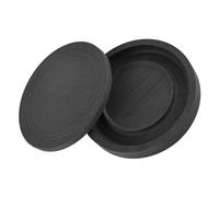 PartyKindom Natural Stone Ink Well Tray with Cover for Moisture Control Unique Design Fine Craftsmanship Black Decorative Piece for Office Practice
