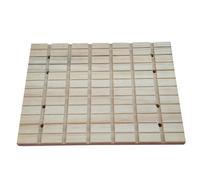 PartyKindom Natural Wood Claws Wooden Grinding Claw Scratching Board Square Shape with Vent Function, Easy to Fix in Pet Cage, Beige for Hamsters and Rabbits for Small Animals