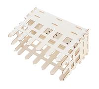 PartyKindom Natural Wood Wooden Puzzle Vase DIY Flower Bouquet Building Set Square Floral Display Stand for Home Office Decor Stable Arrangement with Artistic Grain Patterns