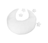 PartyKindom Newborn Photography Props Star Shaped Pillow, Soft Velvet Polyester Photo Prop for Baby Girl, White Posing Accessory for 100 Day Milestones and Studio Shoots