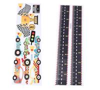 PartyKindom Nursery Height Measurement Ruler Removable Growth Chart Wall Decals with Cartoon Car Design for Engaging Living Room Wall Decor for Bedrooms and Classrooms
