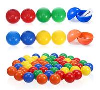 PartyKindom Pack of 50 Lottery Balls Drawing Balls for the Party Picking Child Blind Oversized Plastic Ball Colourful for Filling Empty Capsules Balls Colourful Ball for Hollow Balls