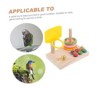PartyKindom Parrot Basketball Bird Training Game Durable Chewable Wooden Puzzle for Cage Play Reduces Boredom and Loneliness Enhances Skills and Activity Random Color
