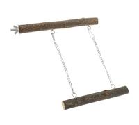 PartyKindom Parrot Swing Wooden Bird Stand Bird Parakeet Develop Intelligence Chewable Beautiful Simple Swing for Climbing Home Decor