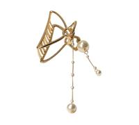 PartyKindom Pearl Tassel Hair Claw Clip for Women, Alloy Material with Smooth Surface and Portable Design, Fashionable Hair Accessories Suitable for Everyday Wear