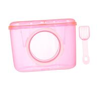 PartyKindom Pet Hamster Bathroom Sturdy Acrylic Sand Bath Container with Skid Base Easy to Clean Pet Accessory for Hamsters Mice and Animals