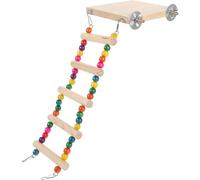 PartyKindom Pet Platform Ladder Block Perching Parrot Training Perch Outdoor Playing Budgie Ladder Bird Stand Climbing Ladders Natural Foraging Frame Parrots Large Indoor Wooden