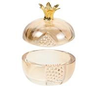 PartyKindom Pomegranate Shaped Nail Glass Cup with Lid Crystal Acrylic Monomer Dish for Manicure Nail Salon Supplies for Professional Use