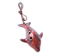 PartyKindom Portable 6-hole Ceramic Ocarina Flute with Gentle and Pleasant Sound, Fish-shaped Design, for Music Instrument Learners and Entertainment during Christmas Random Color