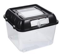 PartyKindom Portable Plastic Pet Box with Ventilation Design for Goldfish and Tortoise, for Transporting Animals and Living Foods in Aquarium Or Reptile Habitat Random Color
