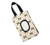 PartyKindom Portable Wipes Container with Moisture Cloth and Cute Ribbon Bow Design Hanging Diaper Wipe Dispenser for Stroller Hands Travel Care Holder