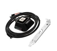 PartyKindom Power Button Extension Cable Dual USB Audio Ports External Desktop Computer Case Motherboard Off for Remote Start and Shutdown Black Control Adapter for Atx Cases